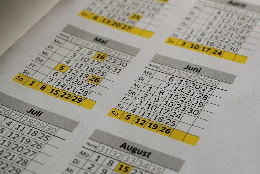 bloom calendar planning